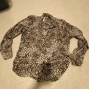 H&M Leopard Print Button-Up Blouse